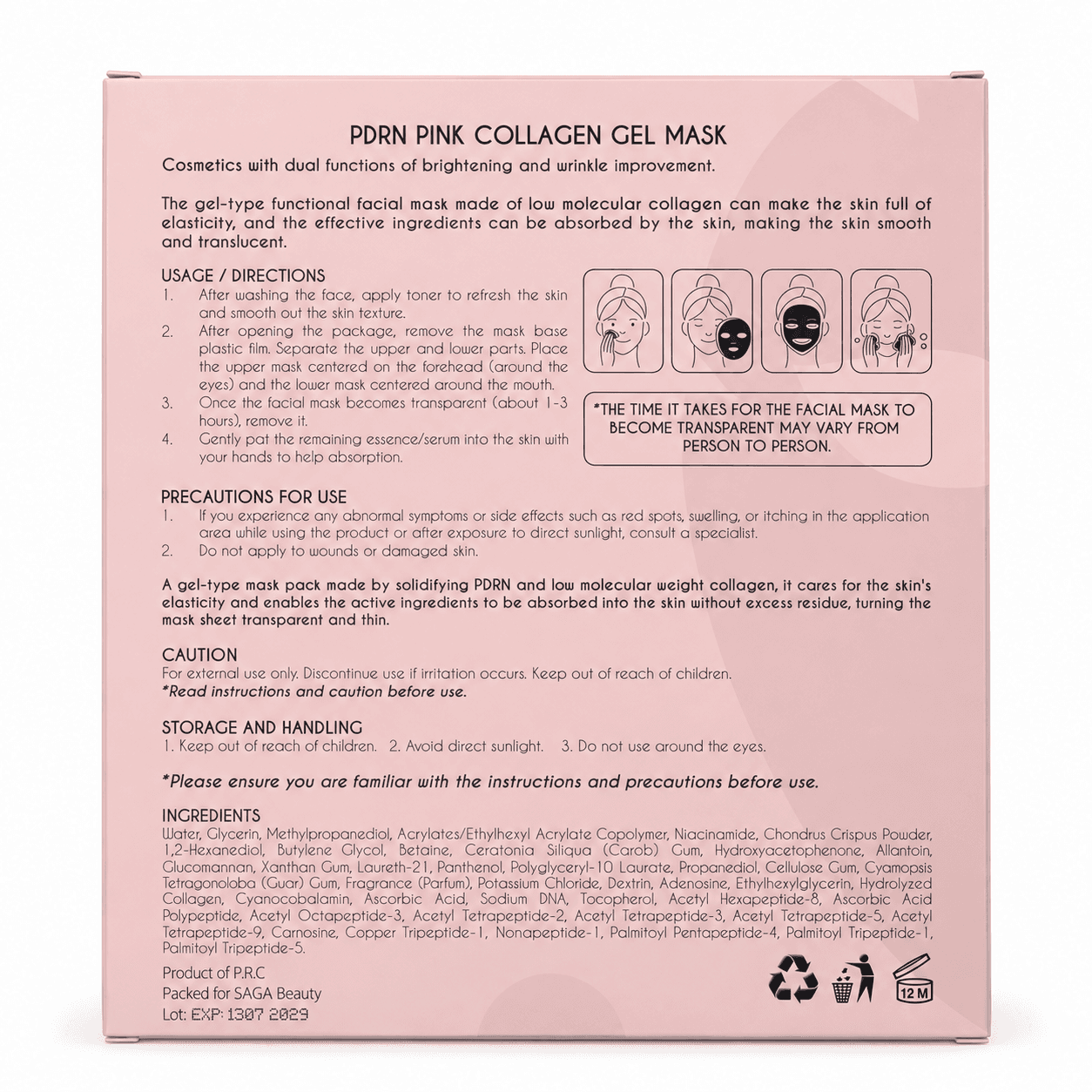 PDRN Collagen Gel Mask (4 pack) alternate view